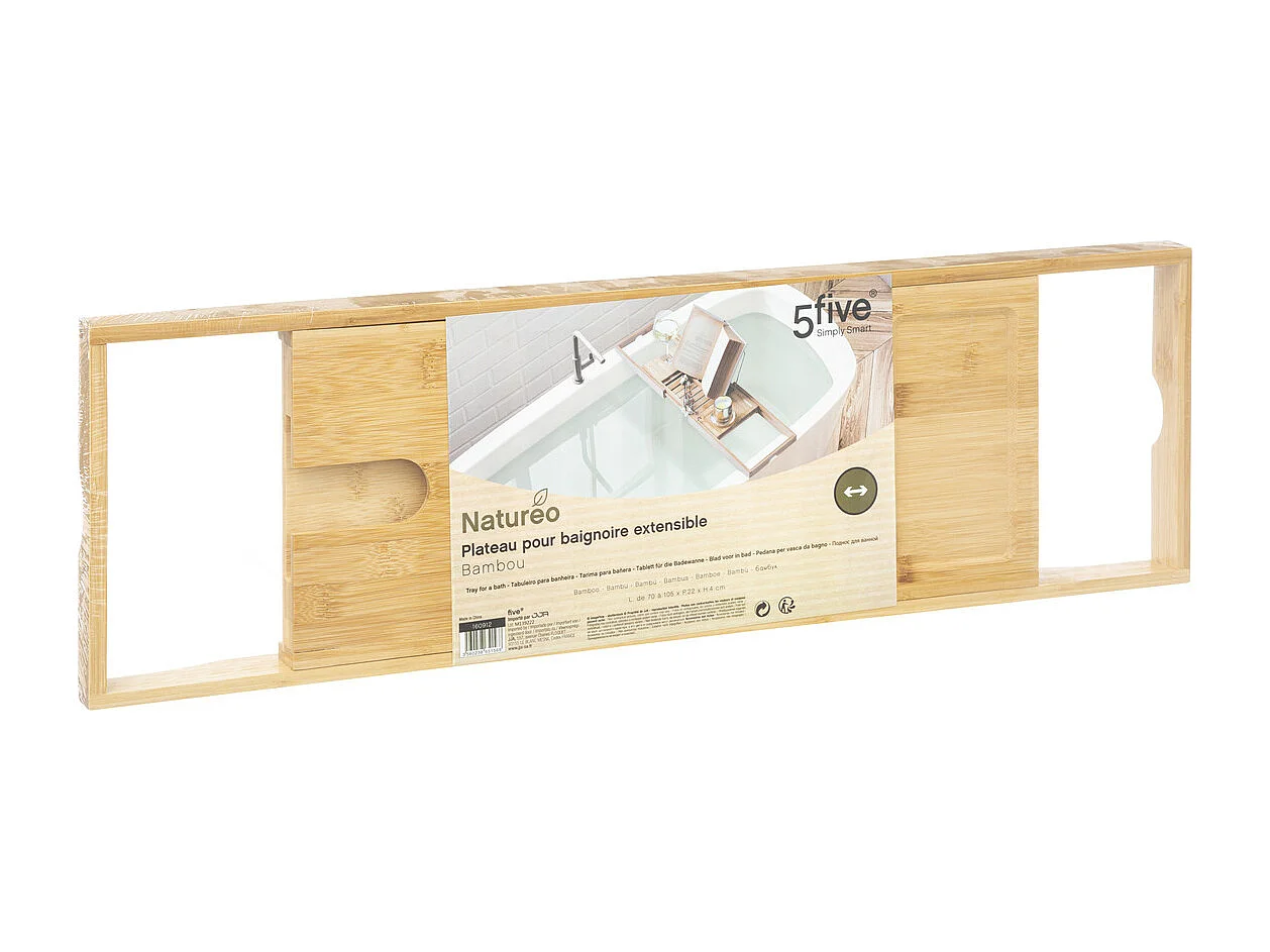 Plateau de Baignoire Extensible "Natureo" 70cm Naturel
