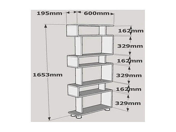 Etagère 6 tablettes H165 cm - BLOK