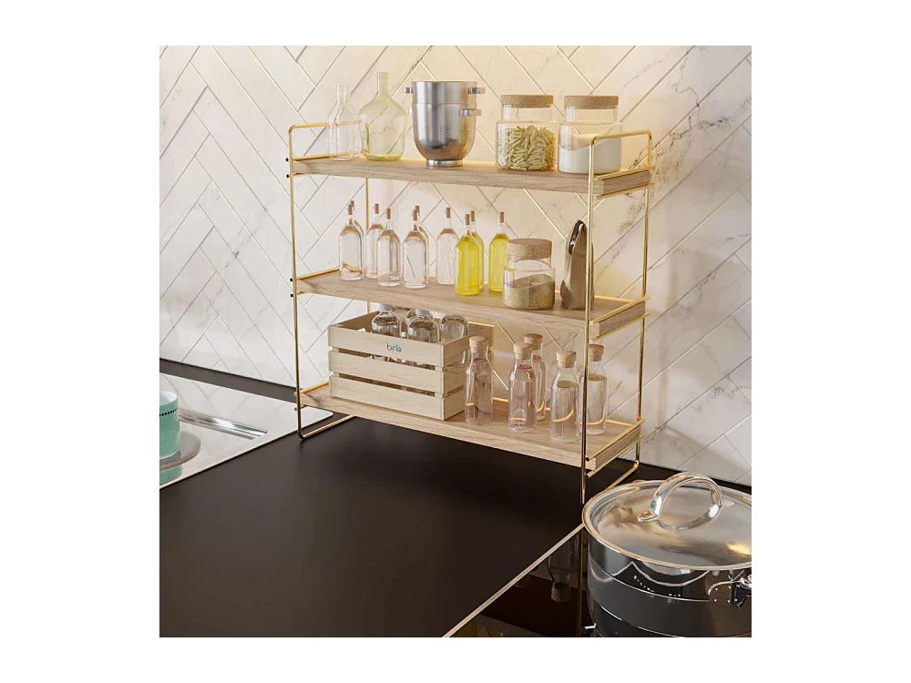 Etagère en bois et métal Rafi