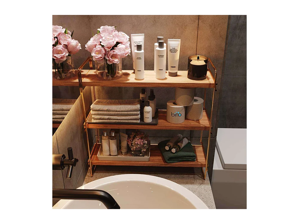 Etagère en bois et métal Rafi