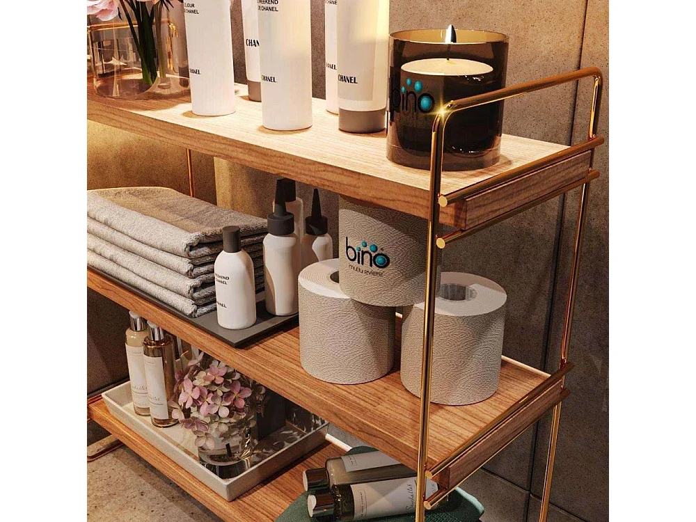 Etagère en bois et métal Rafi