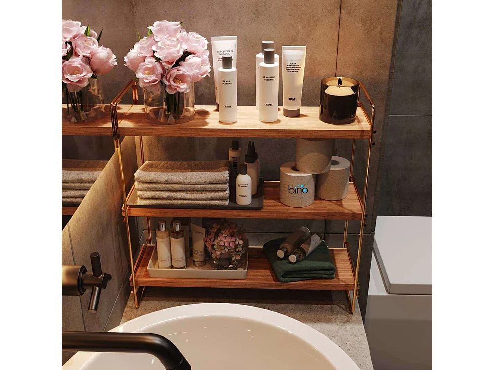 Etagère en bois et métal Rafi