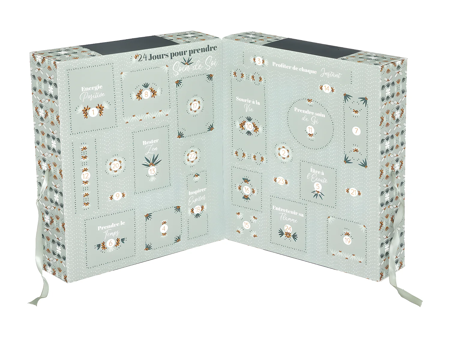 Calendrier de l'Avent 24 Surprises "Spa" 35cm Vert