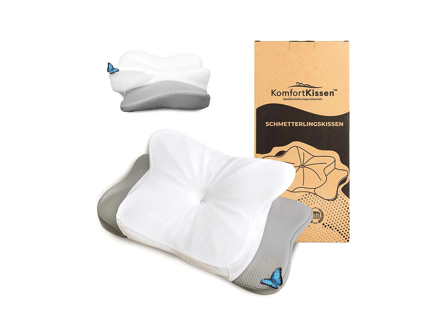 Oreiller papillon | Oreiller orthopédique contre le mal de dos