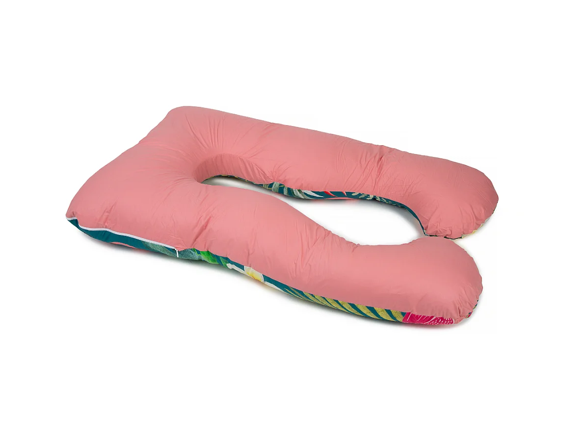 U-FÖRMIGES KOPFKISSEN für Erwachsene in voller Größe in Flamingo