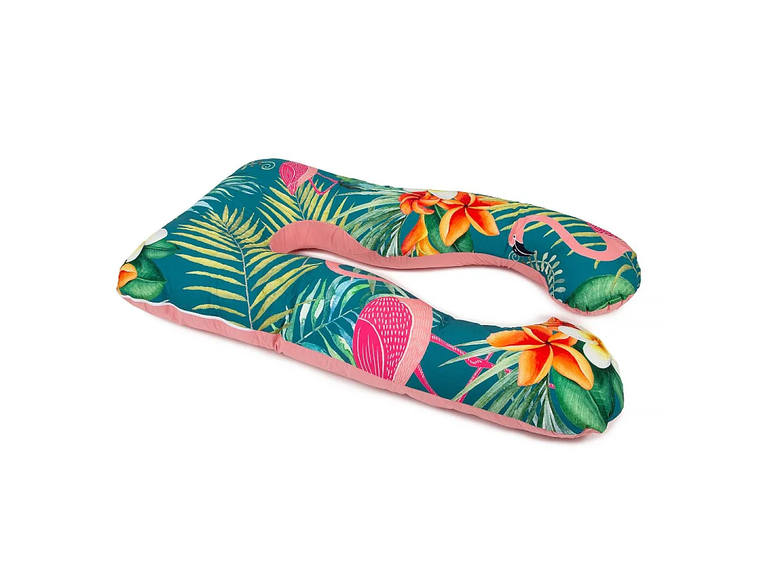 U-FÖRMIGES KOPFKISSEN für Erwachsene in voller Größe in Flamingo