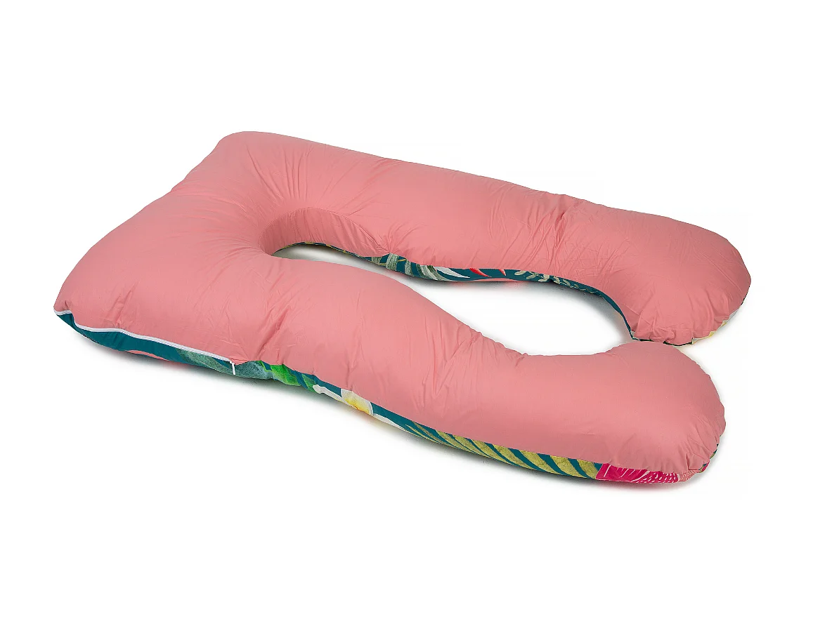 U-FÖRMIGES KOPFKISSEN für Erwachsene in voller Größe in Flamingo