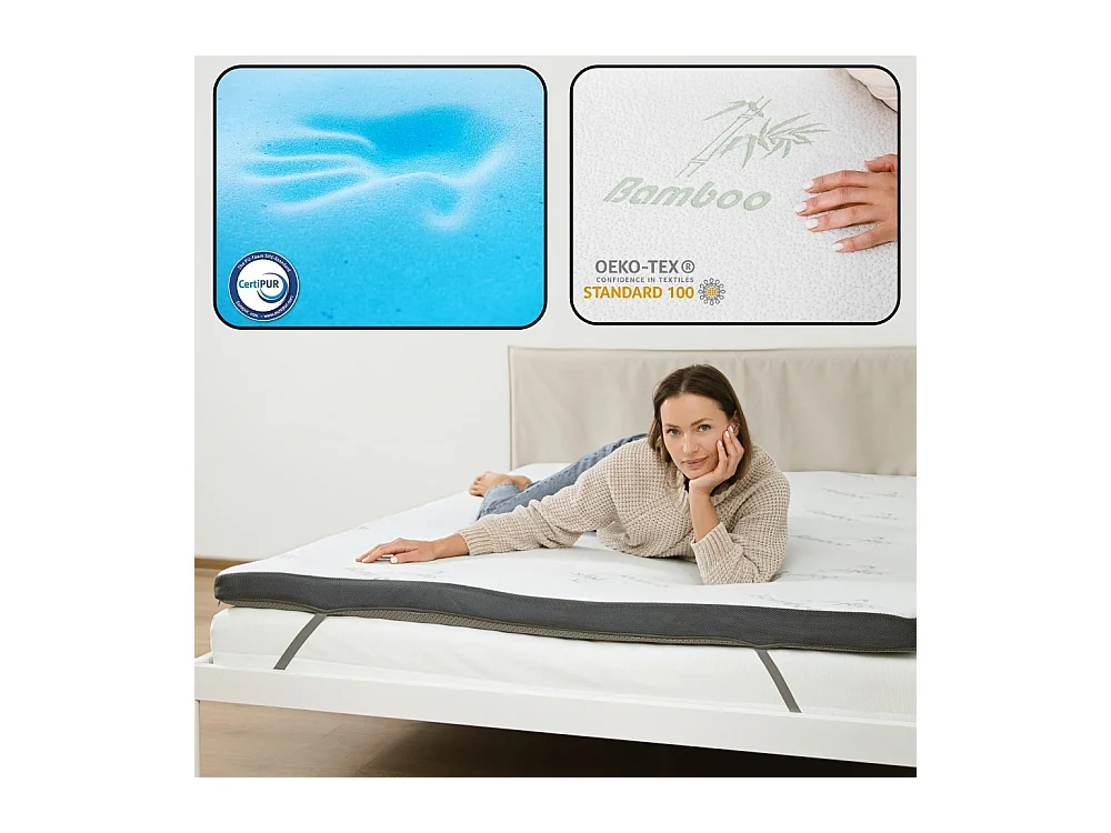 KühlKomfort Topper - Surmatelas rafraîchissant en mousse de gel