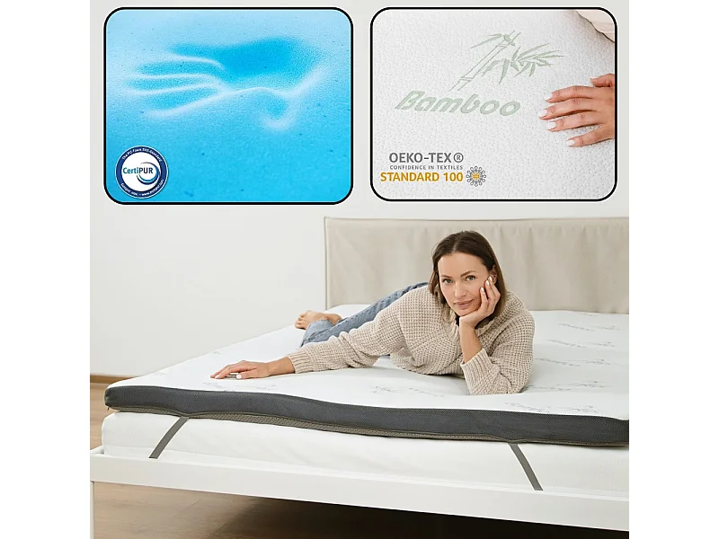 Komfort Topper - Gel Schaum Matratzentopper gegen Rückenschmerzen