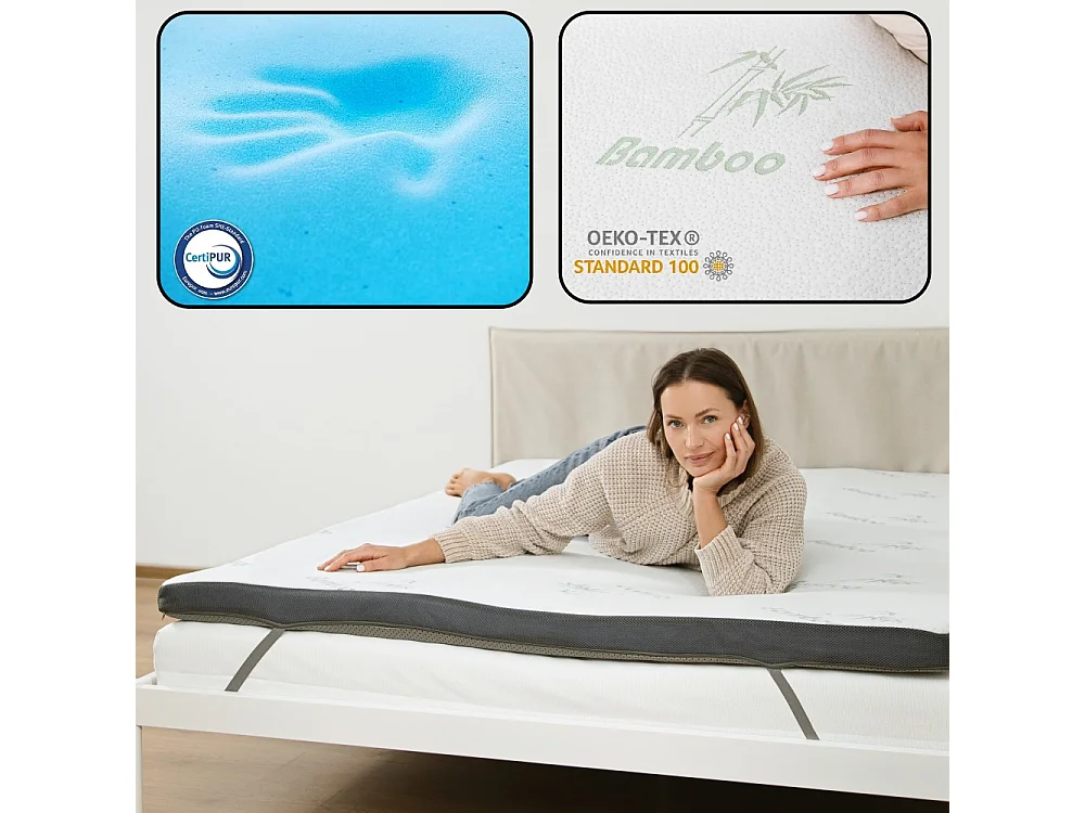 KühlKomfort Topper - Surmatelas rafraîchissant en mousse de gel