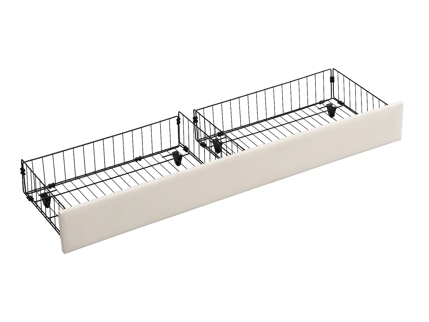 Opbergbed 180 x 200 cm met opberglade - fluweel - lattenbodem - beige kleur