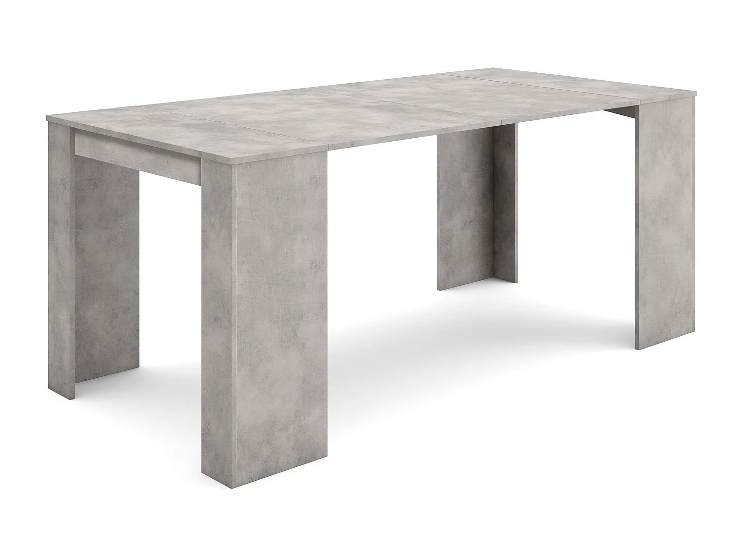 Uitschuifbare Consoletafel, 180x90x77cm, Voor 8 personen, Tafel, Cement
