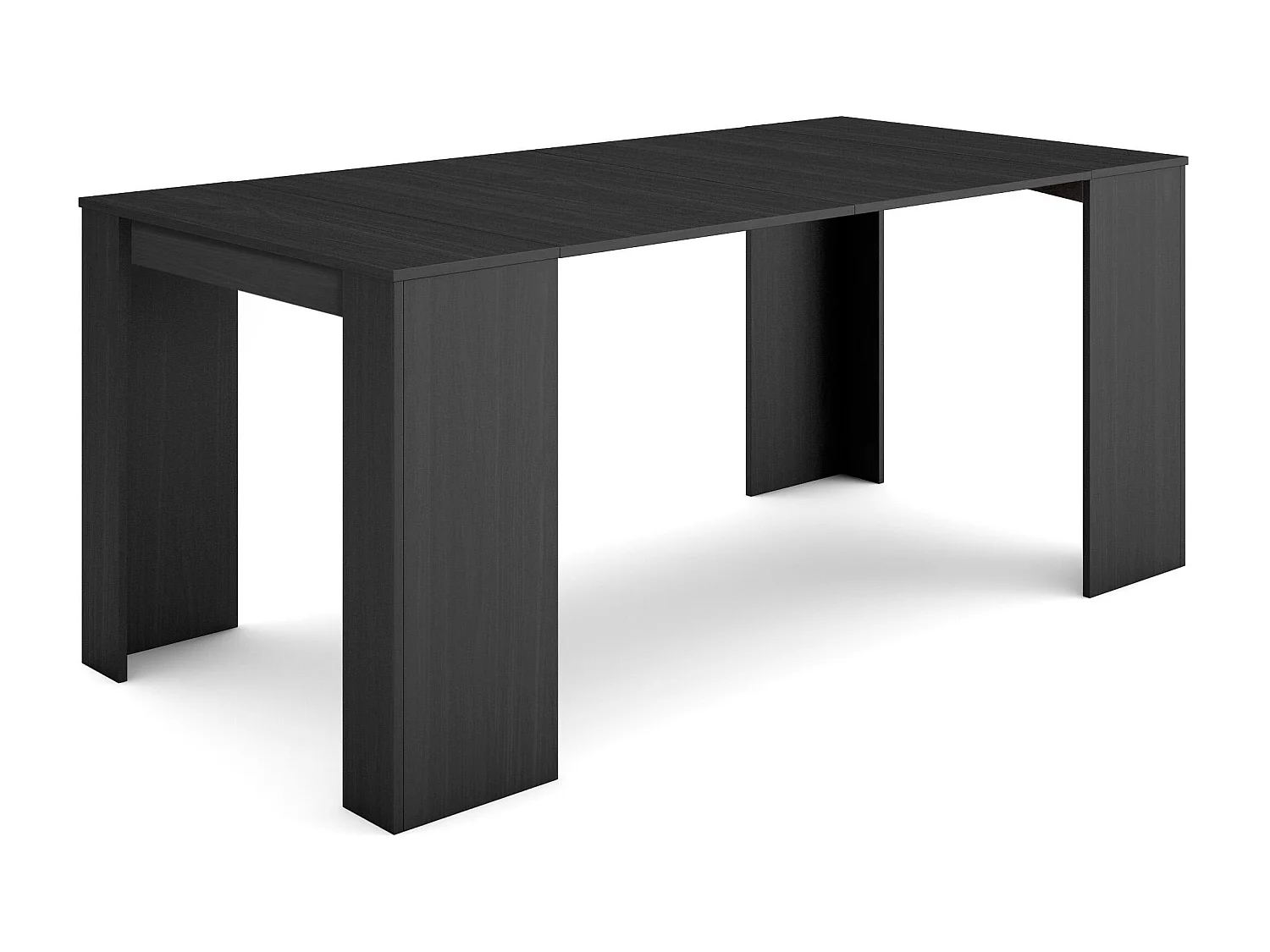 Ausziehbarertisch, 180x90x77cm, Für 8 Gäste, Esszimmertische, Schwarz