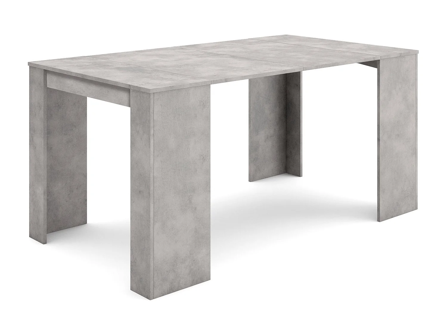 Ausziehbarertisch, 160x90x77cm, Für 8 Gäste, Esszimmertische, Zement