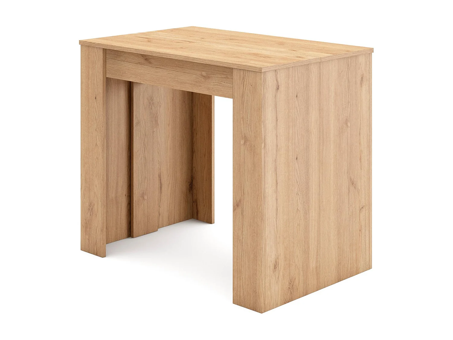 Table console extensible, 262x90x77cm, Pour 12 personnes, Table à Manger, Chêne