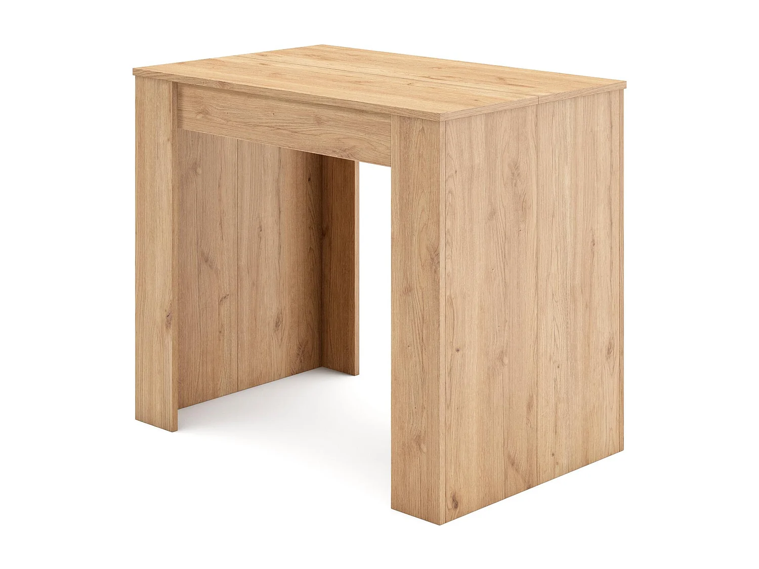 Table console extensible, 180x90x77cm, Pour 8 personnes, Table à Manger, Chêne