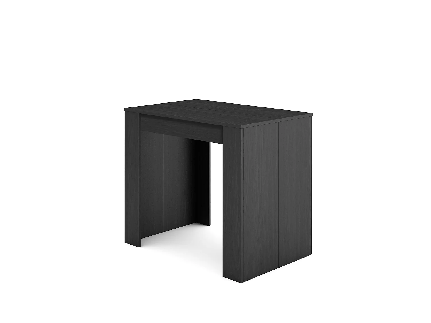 Uitschuifbare Consoletafel, 262x90x77cm, Voor 12 personen, Tafel, Zwart