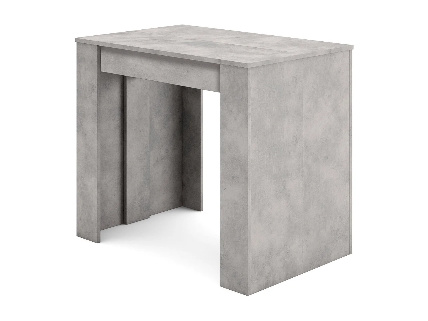 Mesa Consola Extensível, 222x90x77cm, Para 10 pessoas, Mesa de Jantar, Cimento