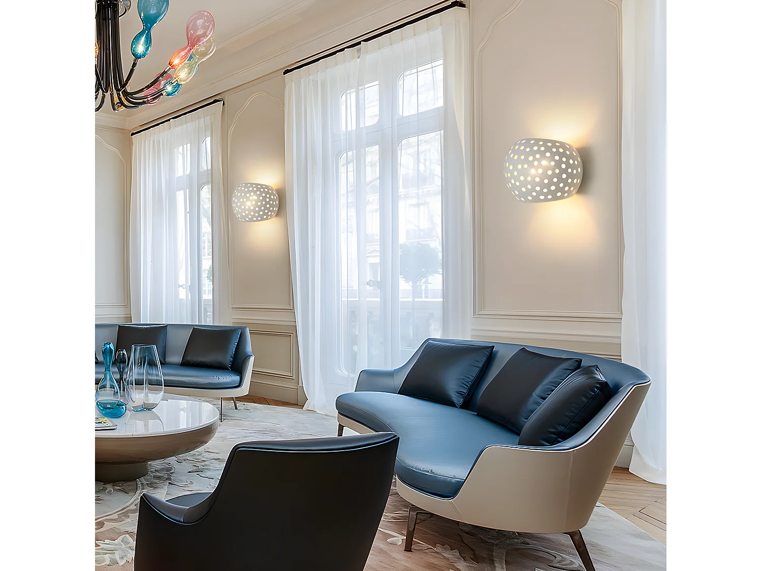 Applique murale moderne, 10*10*12cm, blanche en plâtre 5w, lumière chaud