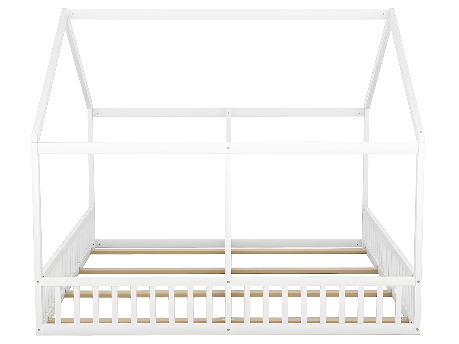 Lit cabane Lit 2 en 1 - 90 x 200 cm - Blanc - Sweiko