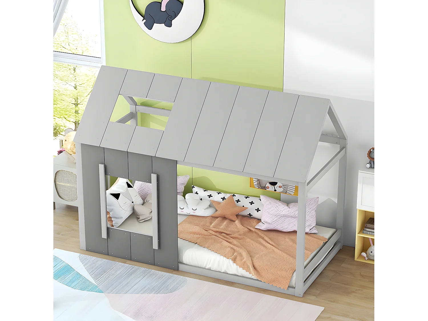 Lit cabane - 90 x 200 cm - Girs - Sweiko