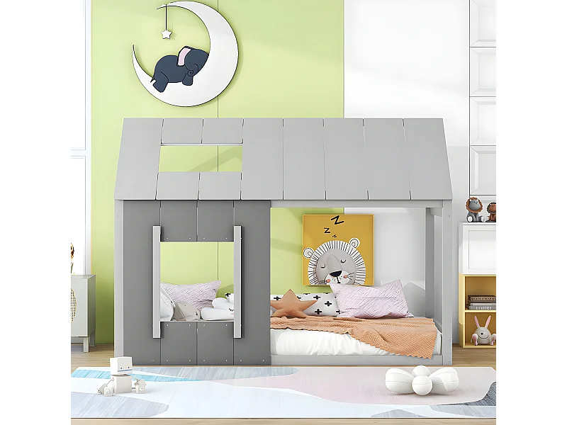 Lit cabane - 90 x 200 cm - Girs - Sweiko