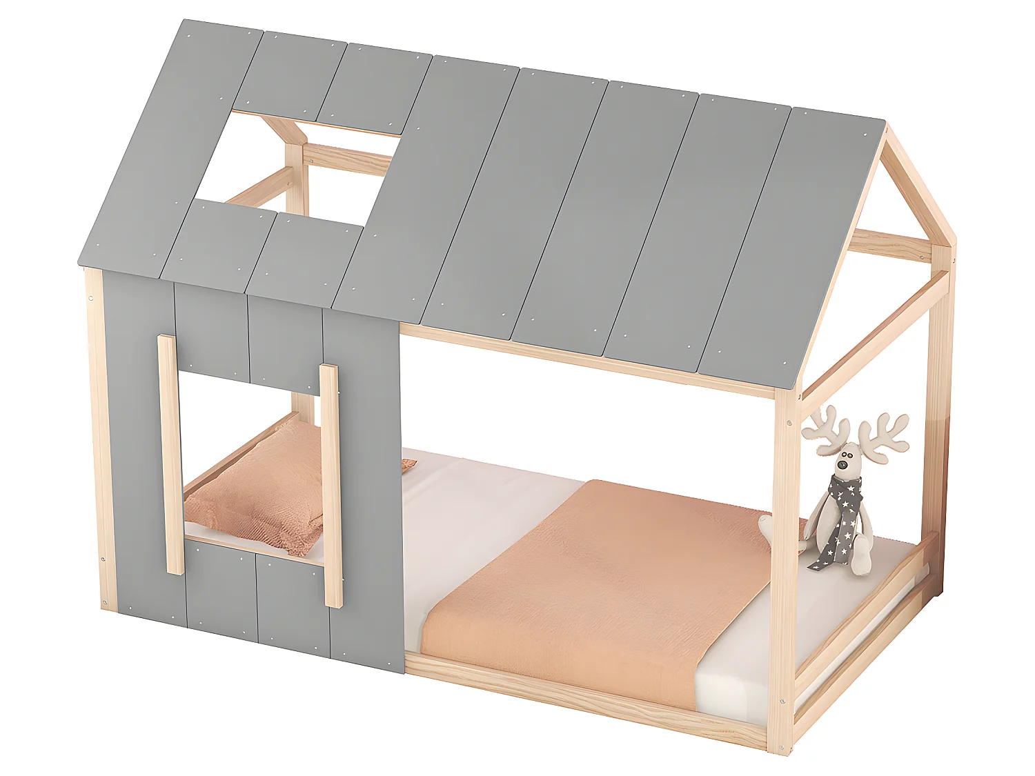 Lit cabane - 90 x 200 cm - Girs - Sweiko