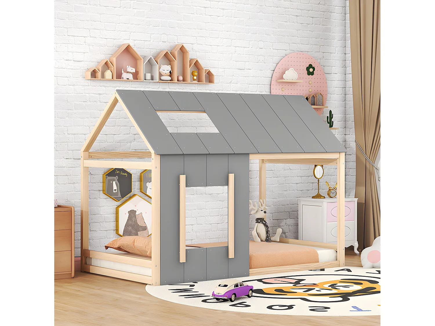 Lit cabane - 90 x 200 cm - Girs - Sweiko