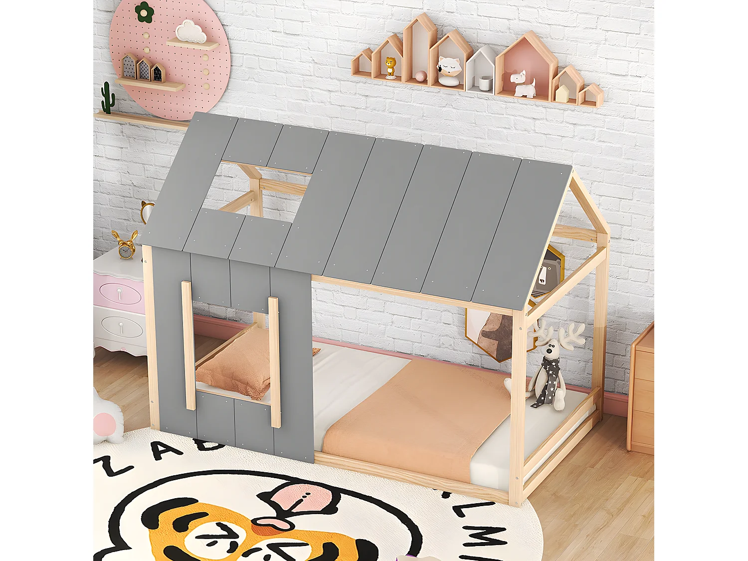 Lit cabane - 90 x 200 cm - Girs - Sweiko