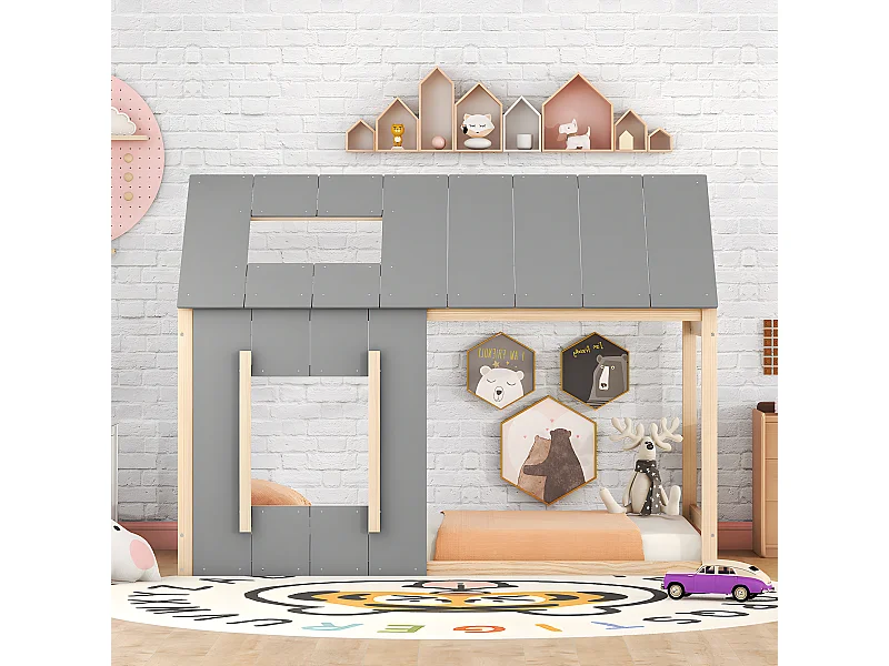 Lit cabane - 90 x 200 cm - Girs - Sweiko