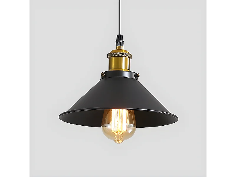 Suspension industrielle lustre, noir or, 130 * 22 * 22cm, noir, sans ampoules E27