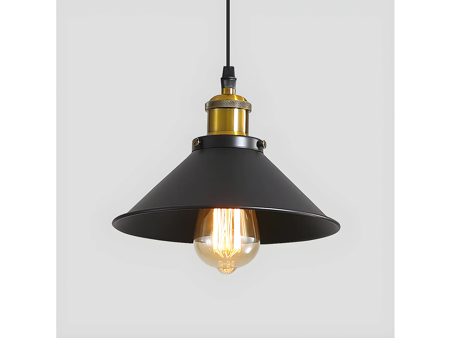 Suspension industrielle lustre, noir or, 130 * 22 * 22cm, noir, sans ampoules E27