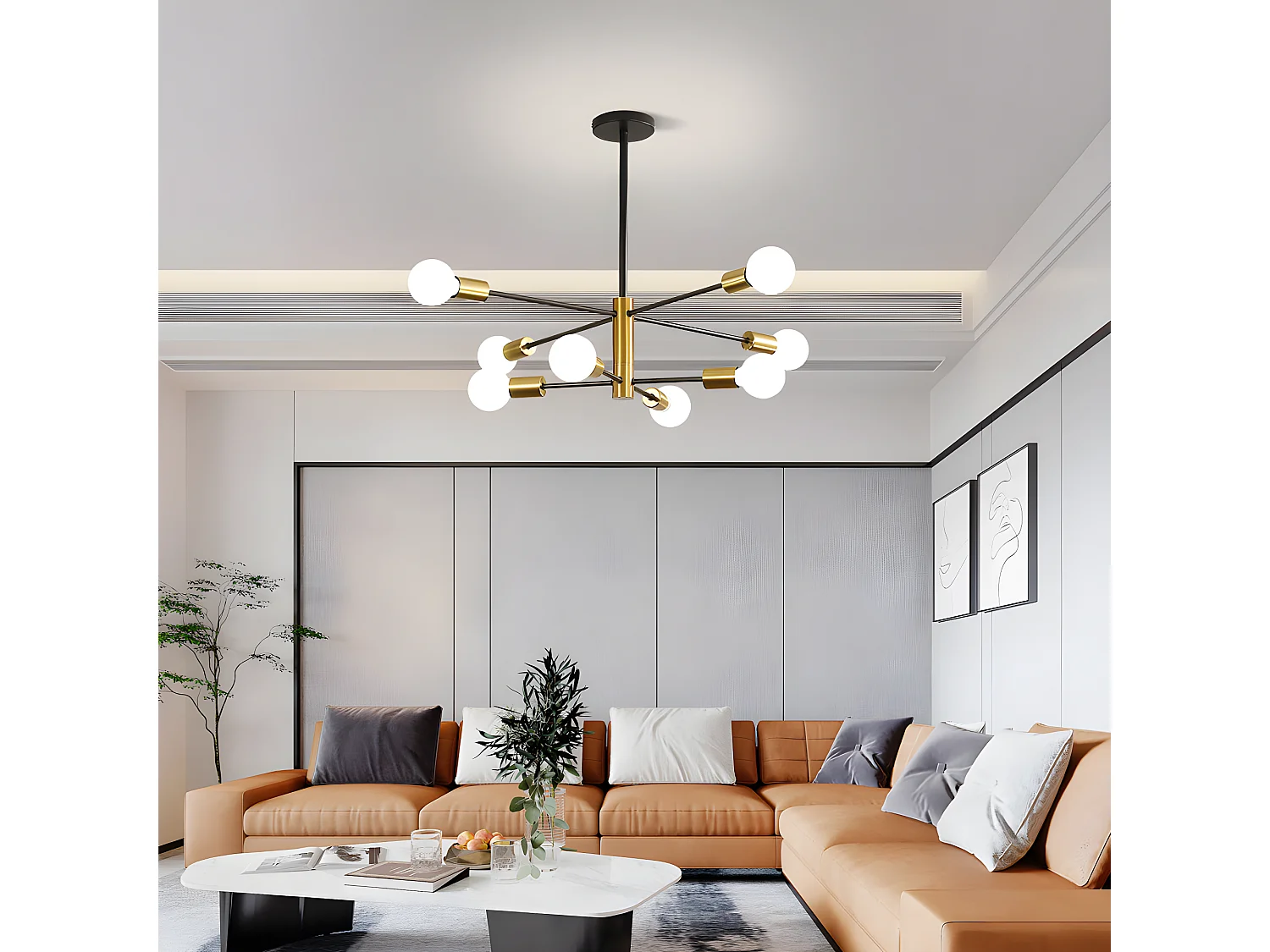 Suspension vintage lustre industriel rétro noir E27, 73*73*71, à angle réglable à 180 °, sans ampoule