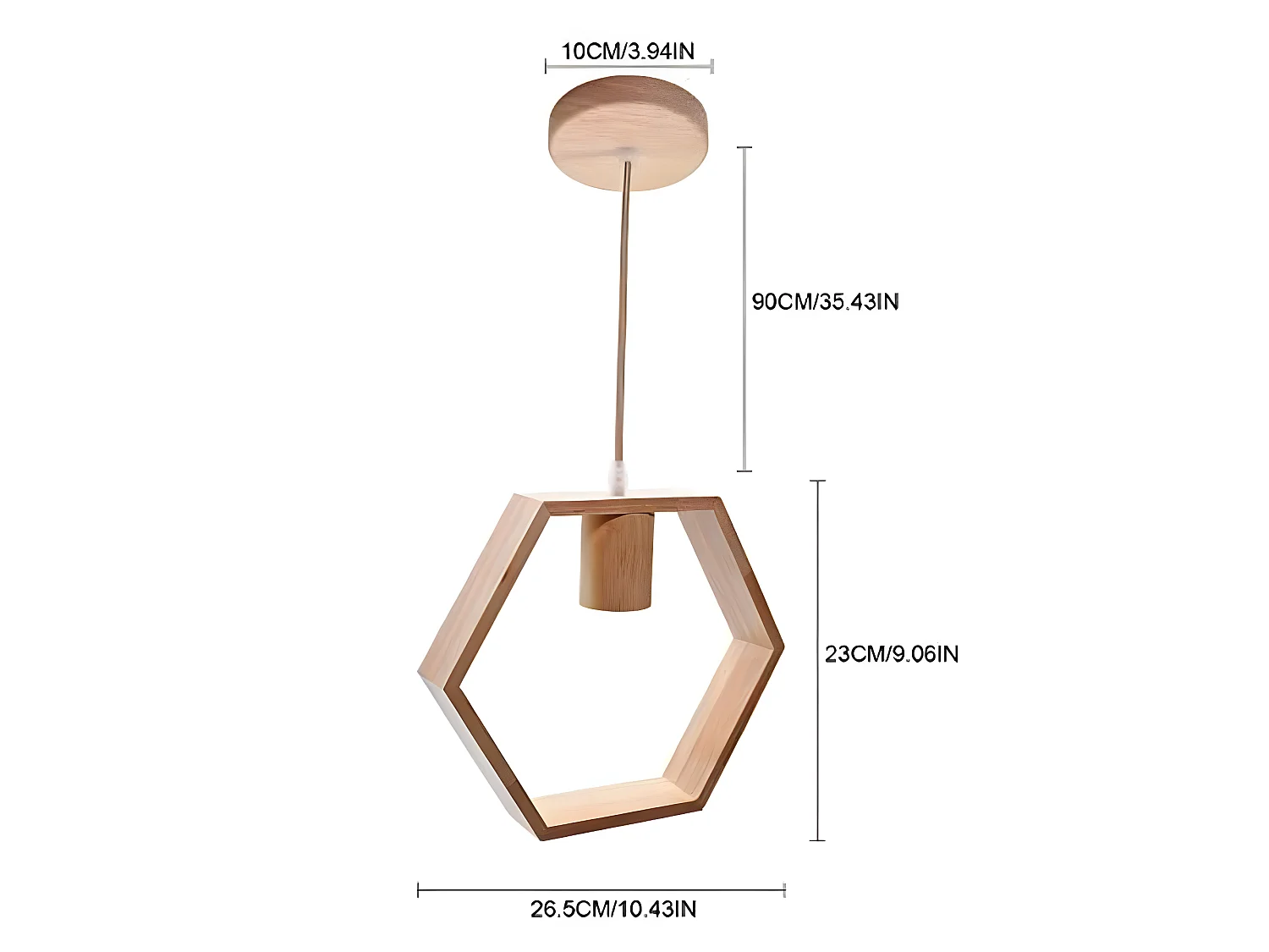 Industrieleuchten-Holzanhänger, 140 * 26 * 7 cm, aus Holz, ohne E27-Glühbirnen