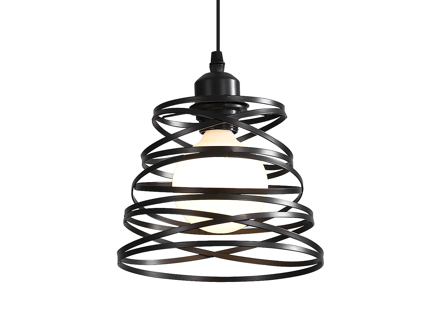 Suspension lustre industrielle vintage rétro, noir, 137*20*20cm,  sans ampoules E27