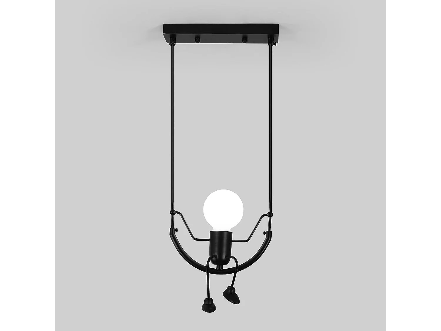 Suspension lustre intérieur E27 moderne/rétro humanoid, 20 * 20 * 100 CM, sans ampoules