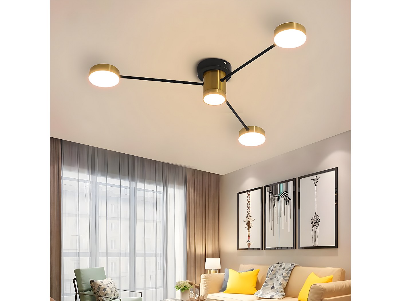 Plafonnier Led 2 Spot Orientables, Luminaire De Plafond Led E14 À Plusieurs Spots, Moderne Et