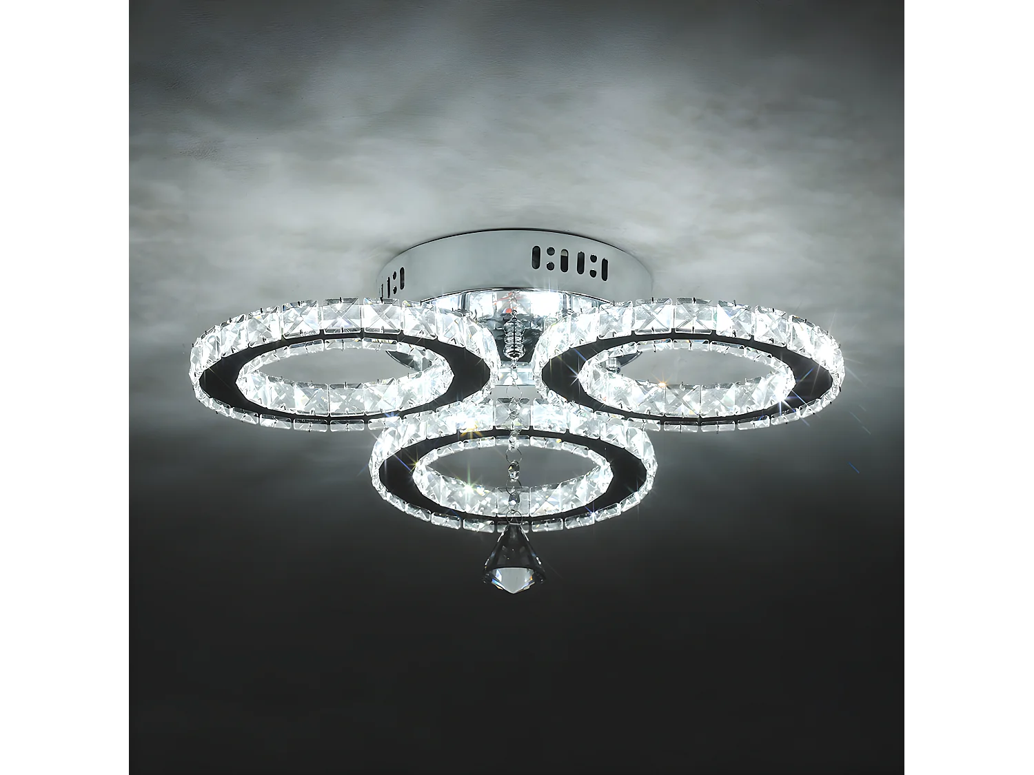 Moderne Kristall-LED-Deckenleuchte, 30 W 6000 K Diamantkristall-Kronleuchter, Designbeleuchtung