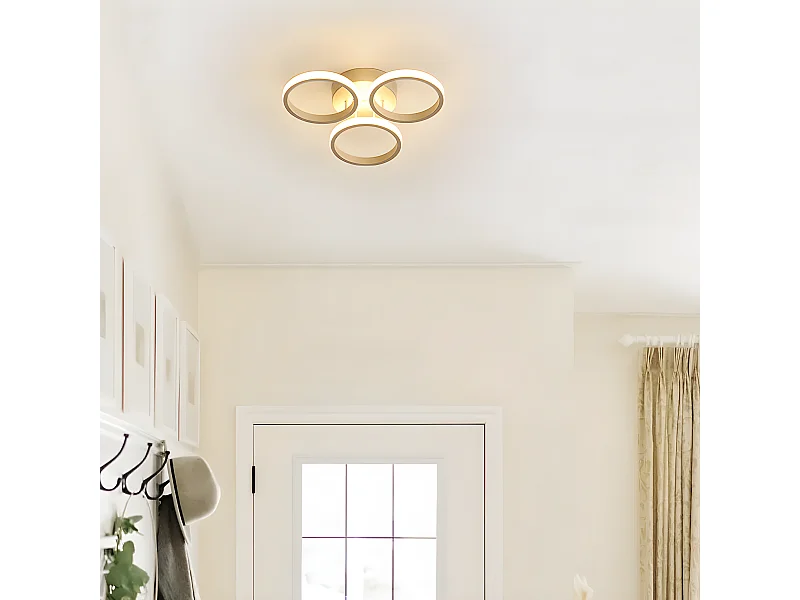 Luce a soffitto a LED 30w Anelli di cerchio di design moderno, bianco, 35*16 cm, per camera da letto camera da letto