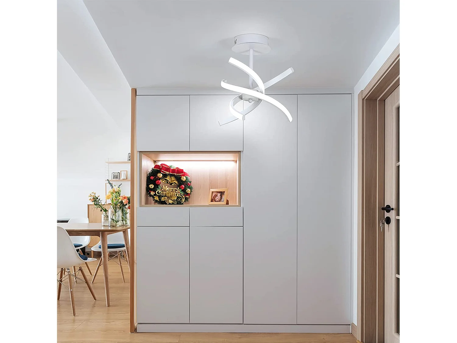 Plafonnier led moderne, 29*29*29cm, en aluminium, 26w 2925lm, lumière blanc