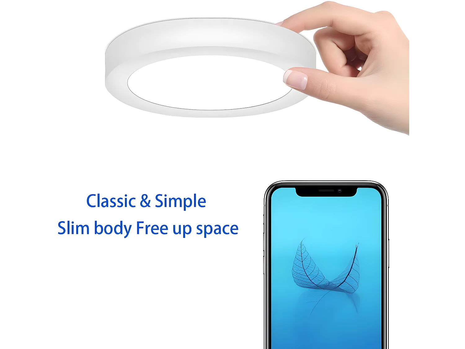 2pcs plafonnier led moderne, 12w 6000k blanc froid, 17*17*4cm