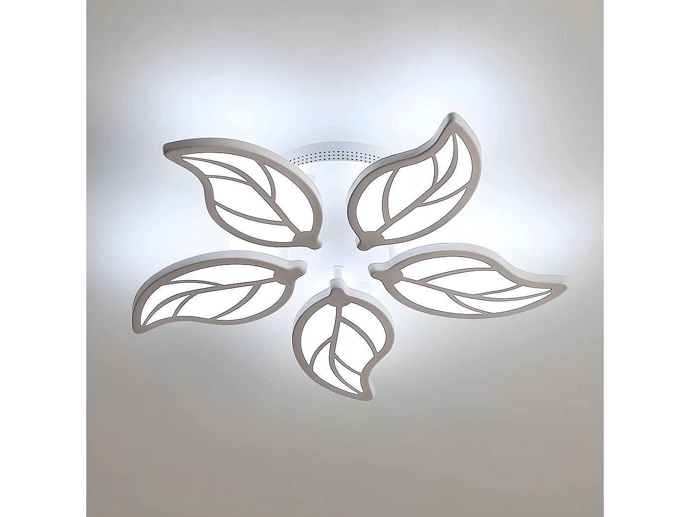 Plafonnier LED, aspect bois, blanc opale, L 80cm | ETC Shop: lampes