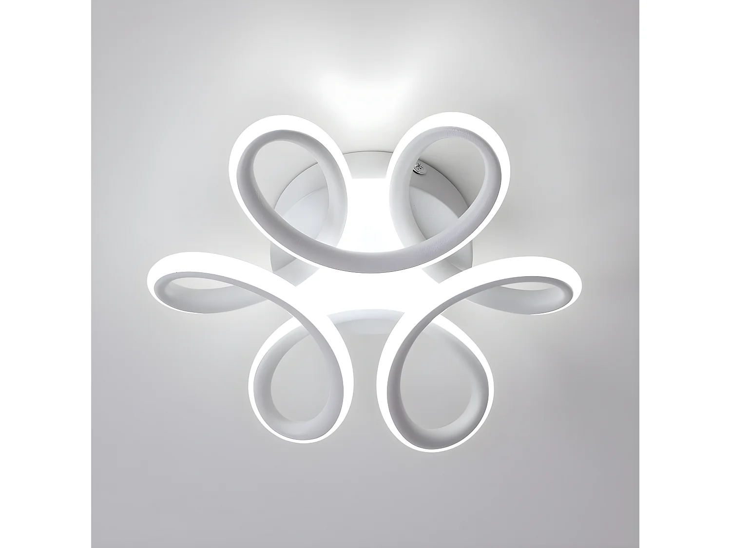 Plafonnier led 30w design courbé moderne, 24*5cm, blanc froid,26W