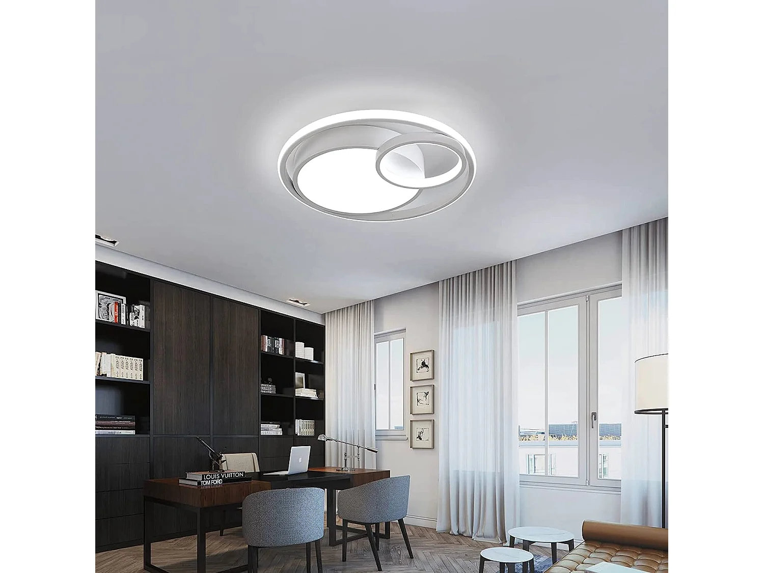 LED -plafondlicht 50W 5600lm Modern, 40 * 40 * 7cm, wit, koud wit licht