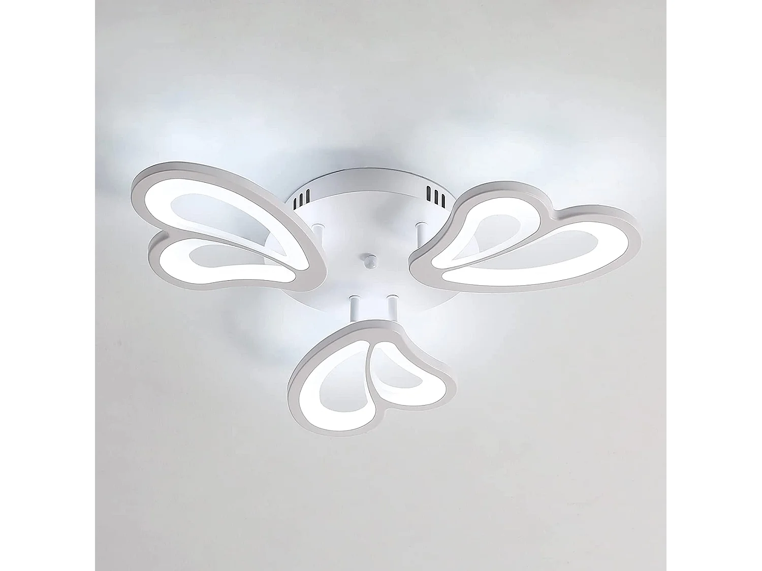 plafonnier led 45w, blanc, 50*50*9cm, 4050lm 6500k pour salle de bain cuisine salon