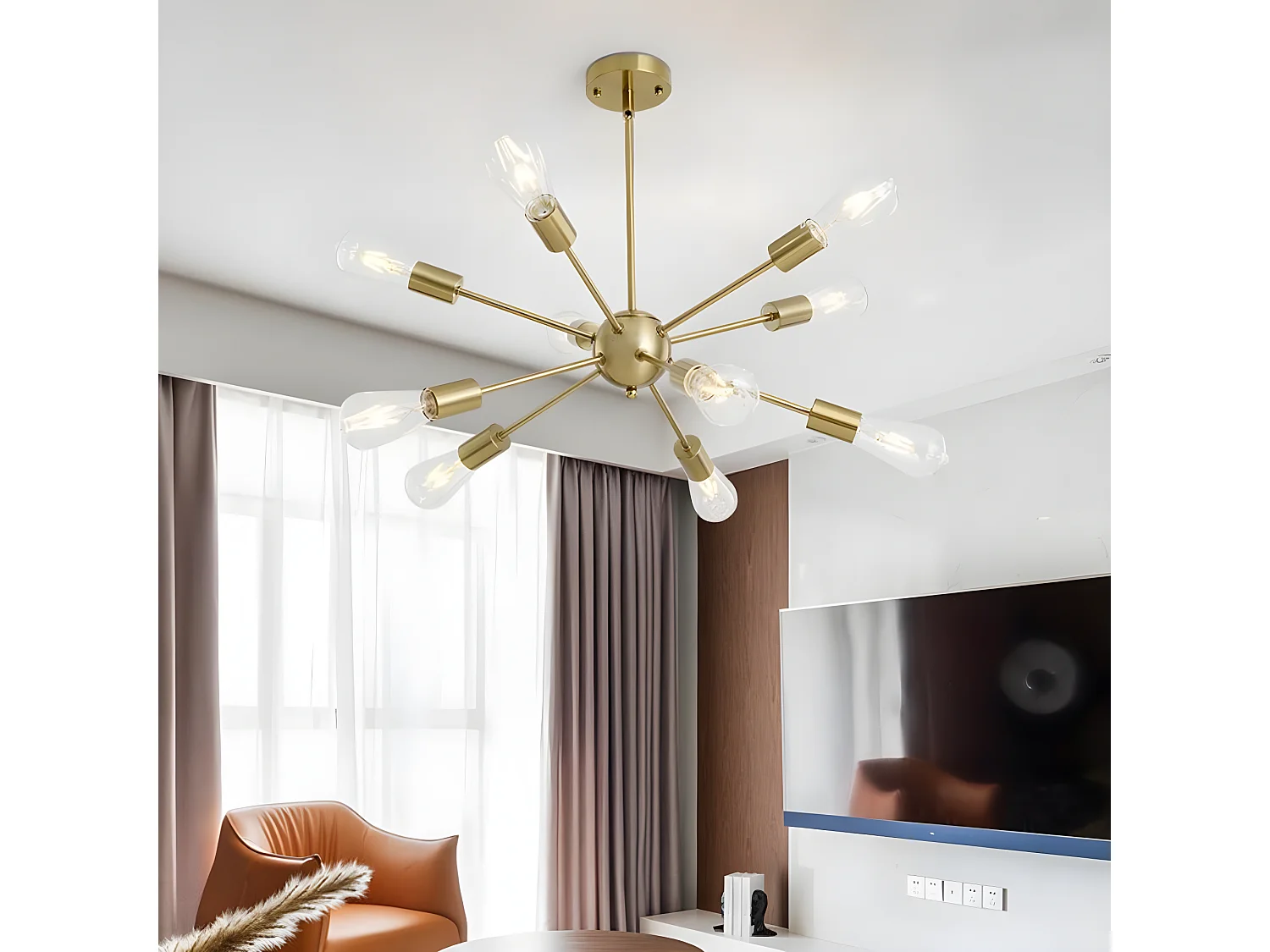 Moderner industrieller Vintage-Hängeleuchter, 85 * 85 * 120 cm, Aufhängung, ohne E27-Glühbirne