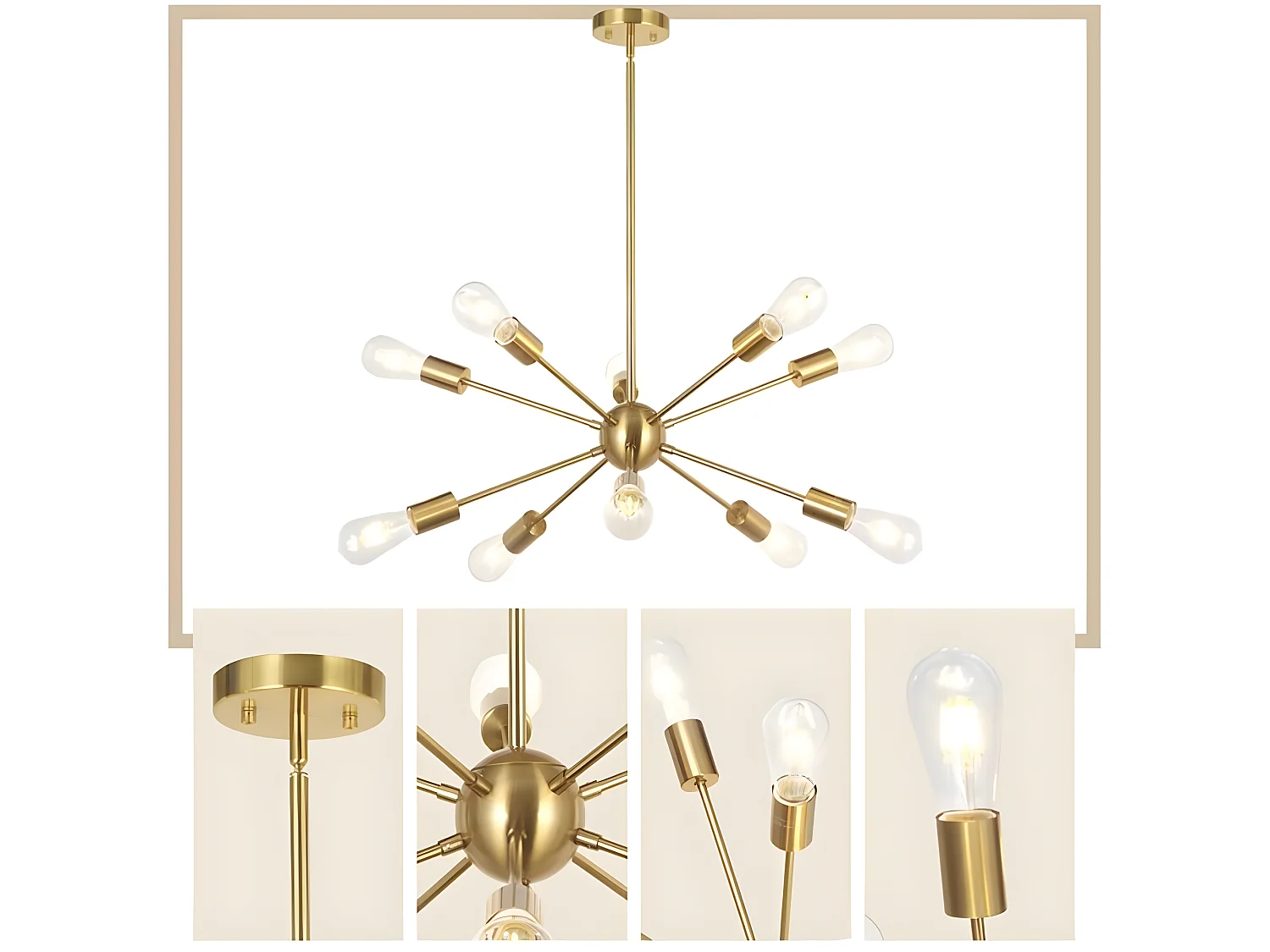 Moderner industrieller Vintage-Hängeleuchter, 85 * 85 * 120 cm, Aufhängung, ohne E27-Glühbirne