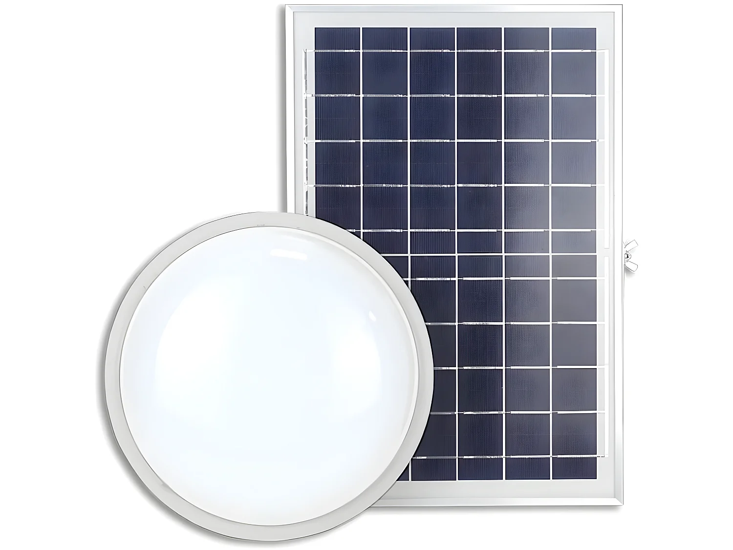 Lámpara solar interior al aire libre, LED solar de techo 90, 16*16*3.7 cm, IP65 impermeable