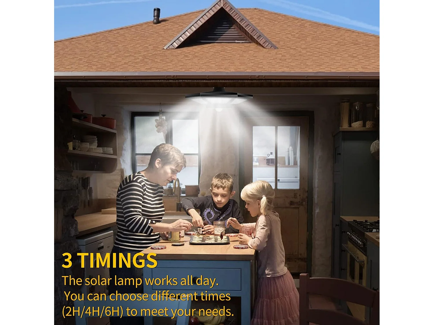 Solar Suspension, Outdoor Solar Lamp, 21*21*11cm, bewegingsdetector, 180leds