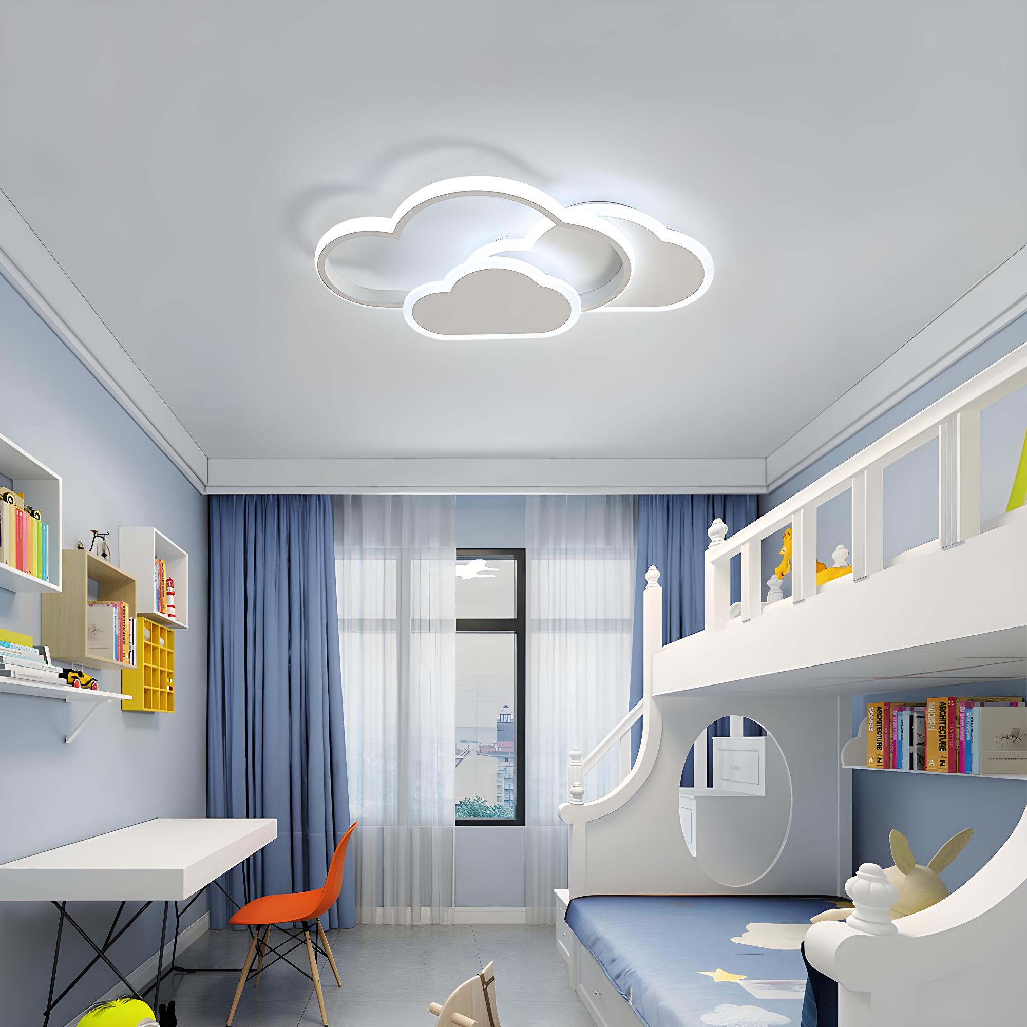 Plafonnier LED，Nuage plafonnier forme nuage salon chambre enfant